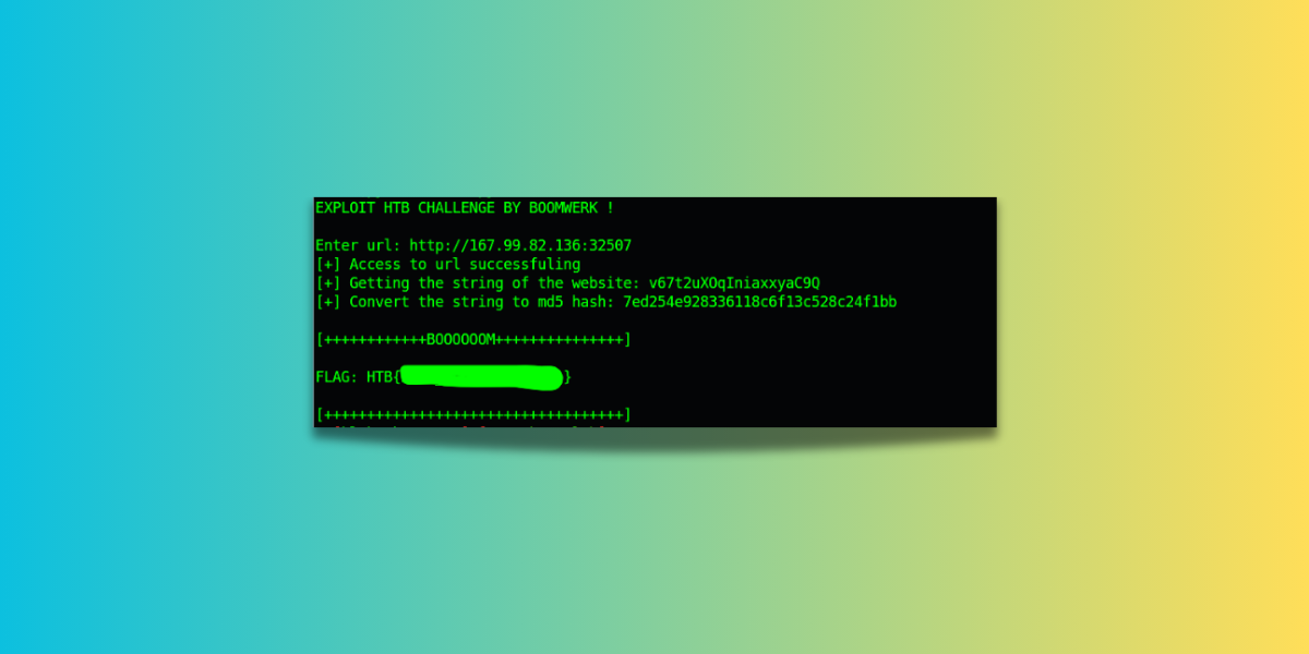 Projet Python challenge Hackthebox